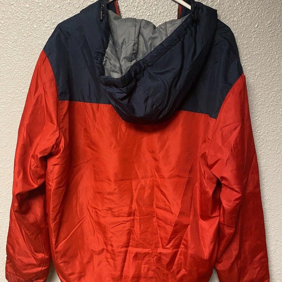 US Polo ASSN Jacket Mens Large Blue Red Full Zip 100% Polyester Hooded - Picture 2 of 6